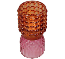 Kerzenhalter Glas Mehrfarbig 7,5x7,5x13,5cm