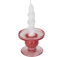 Kerzenhalter Glas Rosa 9x9x7cm