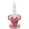 Kerzenhalter Glas Rosa 9x9x7cm