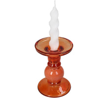 Kerzenhalter Glas Orange 9x9x13cm