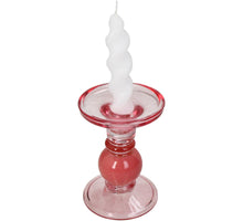 Kerzenhalter Glas Rosa 9x9x13cm
