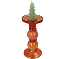 Kerzenhalter Glas Orange 9x9x17,5cm