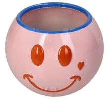 Pflanzgefäß Smiley Polyresin Rosa 11,8x11,8x9,3cm