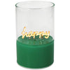 Dekorationsleuchte Happy LED Glas Grün 6,5x6,5x10cm