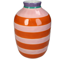 Vase Streifen Dolomit Multi 17,6x17,6x26,4cm