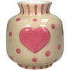 Vase Heart Dolomite Pink 12.6x12.6x13.8cm