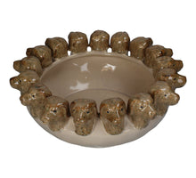 Bowl Dog Stoneware Brown 32.5x32.5x13cm