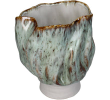 Vase Stoneware Green 21x21x24cm