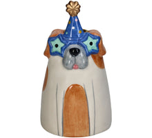 Candle Stick Dog Dolomite Multi 8.4x8.4x15cm