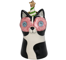 Candle Stick Cat Dolomite Multi 7x7x14.5cm