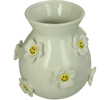 Vase Flower Smiley Dolomite White 19.7x19x20.2cm