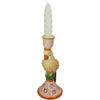 Candle Stick Bird Stoneware Multi 10x9.3x21cm