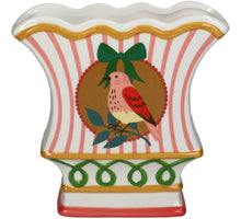 Planter Bird Stoneware Multi 18.2x7.8x17.7cm