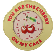 Photo Frame Cherry Polyresin Beige 10x10cm