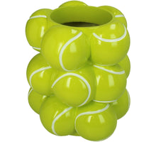 Vase Tennisball Polyresin Yellow 20x20x22.5cm