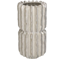 Vase Ridges Stoneware Ivory 15.5x15.5x30.5cm