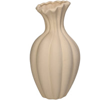 Vase Stoneware Beige 12x12x22cm