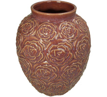 Vase Roses Stoneware Pink 19.5x19.5x25cm