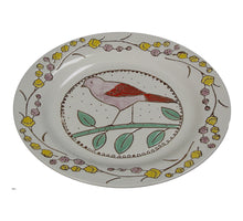 Plate Bird Stoneware Multi 22.5x22.5x2.5cm