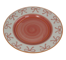 Plate Bows Stoneware Pink 28x28x3cm