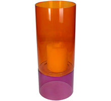 Vase Glass Multi 12x12x30cm