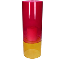 Vase Glass Multi 12x12x35cm