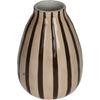 Vase Stripes Dolomite Brown 12x12x18cm