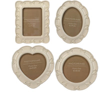 Photo Frame Bow Polyresin Multi 6x9cm 4 assortie