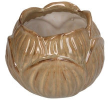 Vase Stoneware Beige 11x11x8.5cm
