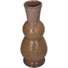 Stoneware vase pink 13x13x31.5cm