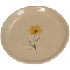 Plate Flower Stoneware Beige 15.5x15.5x1.9cm