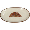 Plate Croissant Stoneware Brown 21x12.5x2.5cm