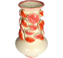 Vase Lips Stoneware Red 23x23x36cm
