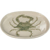 Plate Crab Stoneware Green 28.8x18x2.5cm