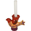 Candle Stick Bird Dolomite Multi 16x6x14cm
