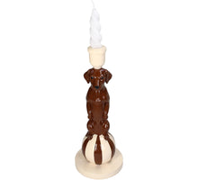 Candle Stick Dachshund Polyresin Brown 11.5x11.5x29.5cm