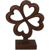 Ornament Four-Leaf Clover Polyresin Brown 12x5x15cm