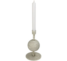 Candle Stick Ball Metal Ivory 10x10x17.5cm