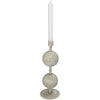 Candle Stick Balls Metal Ivory 10x10x27.5cm