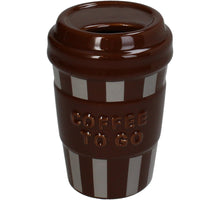 Vase Coffee To Go Fine Earthenware Brown 8.8x8.8x12.8cm