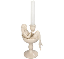 Candle Stick Mermaid Polyresin Beige 12x9.5x19.5cm