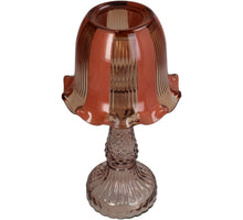 Candle Holder Lamp Shape Glass 12.7x12.7x24cm Multi