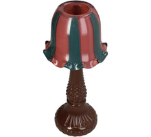 Candle Holder Lamp Shape Glass Multi 12.7x12.7x29cm