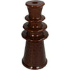 Candle Stick Stoneware Brown 11.5x11.5x27cm