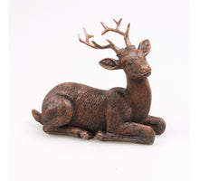 HERT LIGGEND GOUD 15X10X15 CM POLYRESIN
