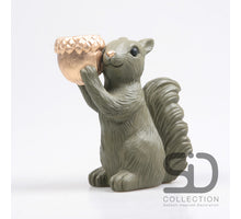 EEKHOORN MET WAXINEHOUDER CEMENT 18x10.5x20.5 CM OLIJFGROEN