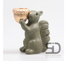 EEKHOORN MET WAXINEHOUDER CEMENT 14.5X8.5X16.3 CM OLIJFGROEN