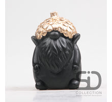 GNOME MET EIKEL CEMENT 9.5X9X14.3 CM ZWART