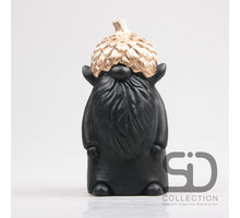 GNOME MET EIKEL CEMENT 15X14.5X29.7 CM ZWART