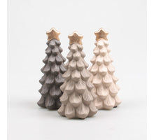 KERSTBOOM 10.5X10.5X21 CM 3 KLEUREN ASSORTIE PASTEL